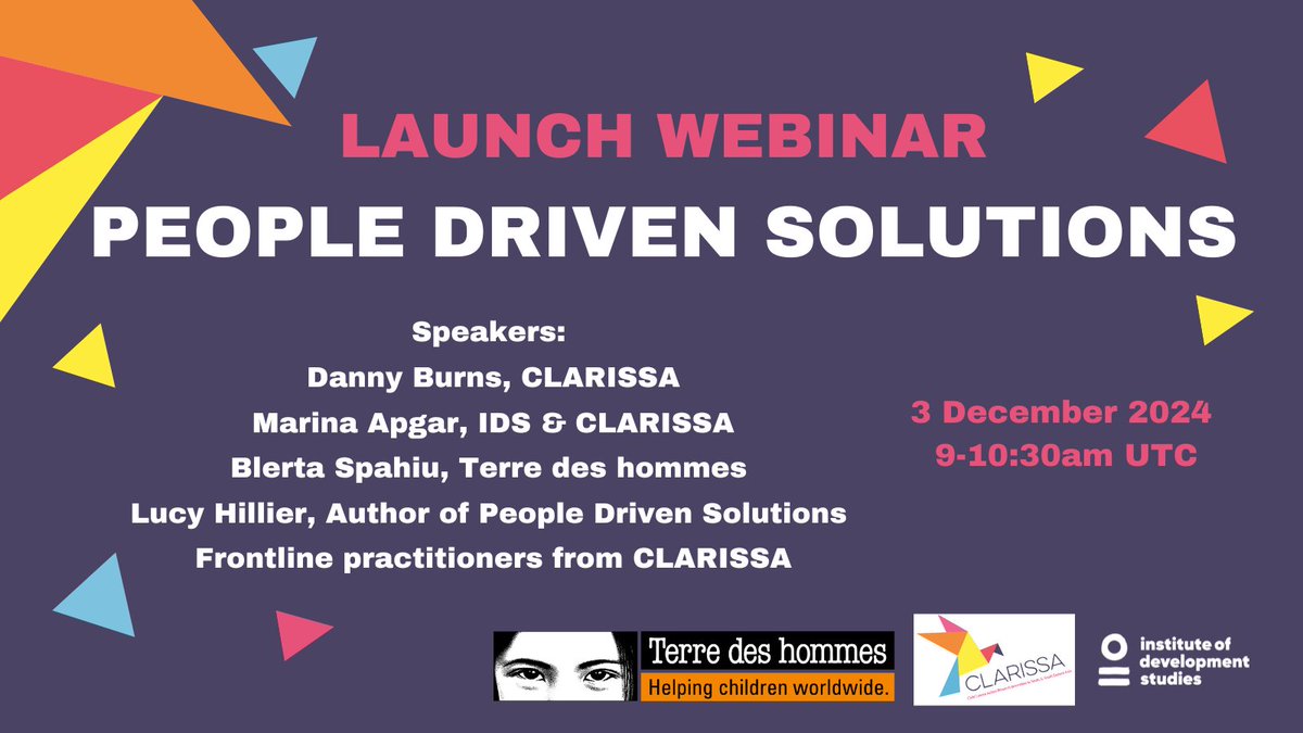 1 day left 🚨

Have you registered for our #webinar tomorrow at 9am UTC?

Sign up here 👇

childhub.org/en/child-prote…

#ChildProtection #SAR #ParticipatoryMethods