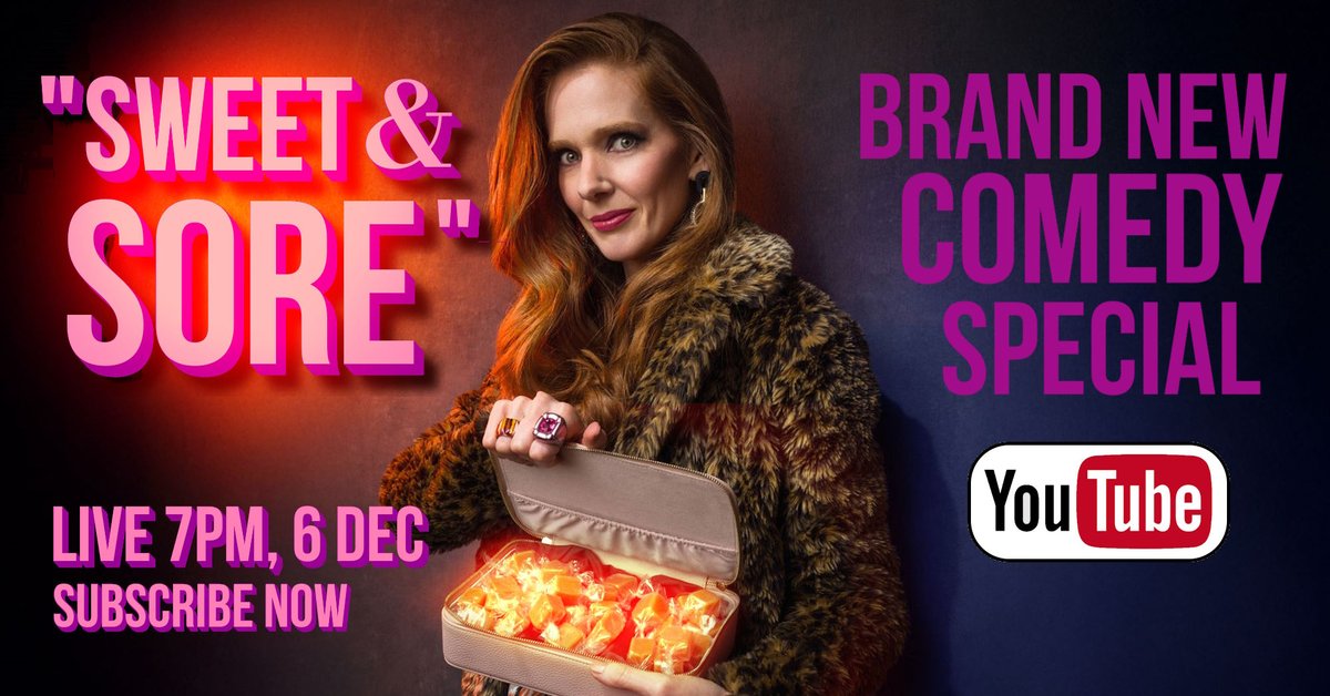 Diane Spencer - YouTube & club comedian (@dianespencerfun) on Twitter photo Hello lovely people! On 6th Dec, 7pm GMT my brand new comedy special "Sweet & Sore" will go live on YouTube! Please subscribe if you haven't.
youtu.be/EjfGNyFVhM0
Filmed live <a href="/BackyardBarE2/">Backyard Bar</a> Thank you <a href="/Q_T_Management/">Q&T Management</a>, <a href="/Sarahiles82/">Sarah Iles</a> & <a href="/shepherdkevin/">Kevin Shepherd</a> Photo Roj Whitelock Hello lovely people! On 6th Dec, 7pm GMT my brand new comedy special "Sweet & Sore" will go live on YouTube! Please subscribe if you haven't.
youtu.be/EjfGNyFVhM0
Filmed live <a href="/BackyardBarE2/">Backyard Bar</a> Thank you <a href="/Q_T_Management/">Q&T Management</a>, <a href="/Sarahiles82/">Sarah Iles</a> & <a href="/shepherdkevin/">Kevin Shepherd</a> Photo Roj Whitelock