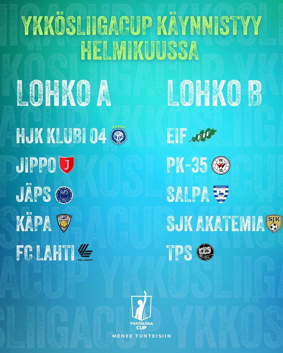 Kauteen valmistava Ykkösliigacup pelataan oheisissa lohkoissa. Otteluohjelma julkaistaan keskiviikkona 4.12.

Kilpailun finaali näkyy Ruudussa. 📺

#Ykkösliigacup #Ykkösliiga