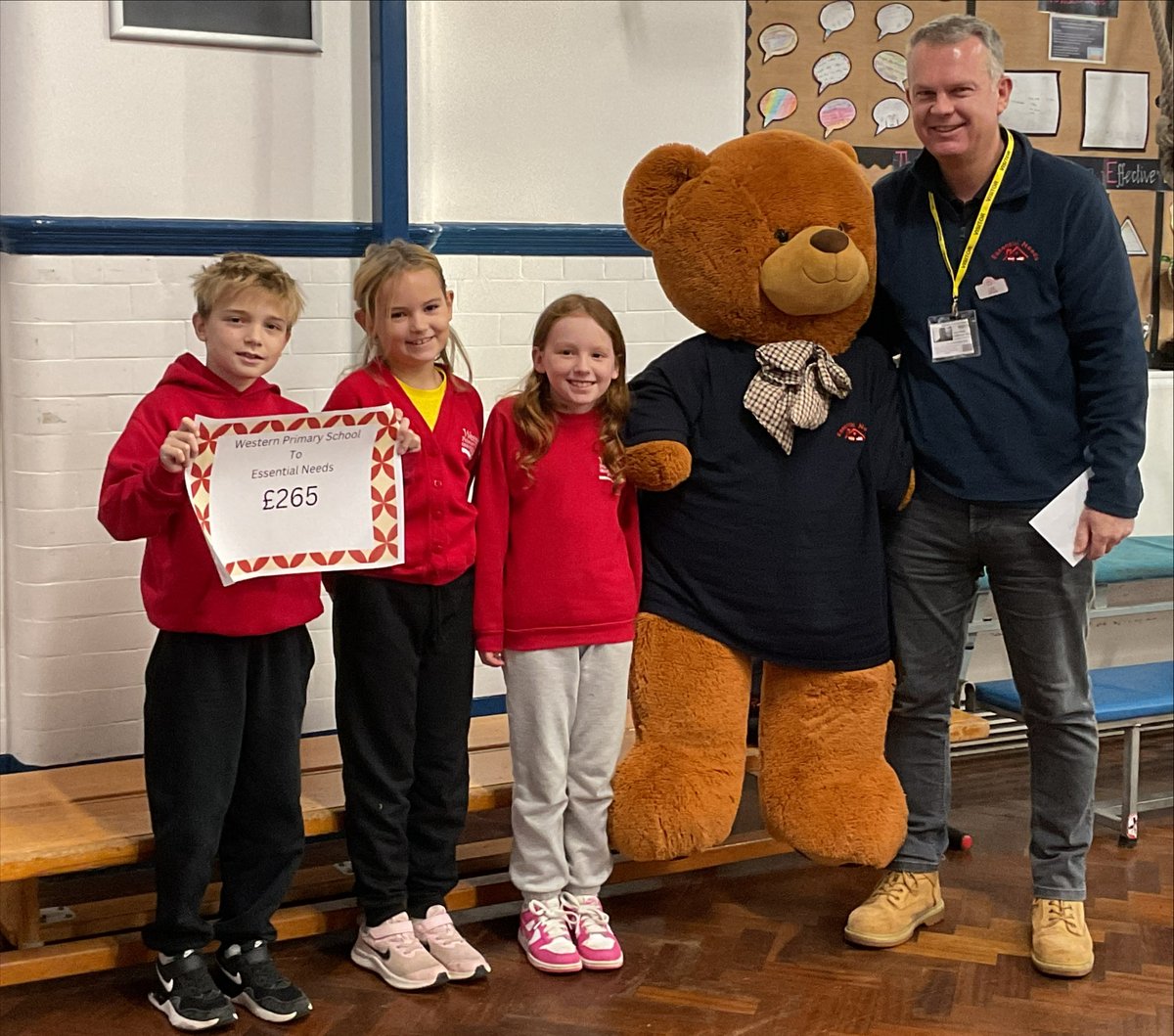 Wow! Ted and Lee had the pleasure of being invited into <a href="/PrimaryWestern/">Western Primary School</a> to meet pupils who, through a series of toy sales, raised a staggering £530! We were blown away hearing that 50% of proceeds are being donated to Essential Needs in our fight against child bed poverty.