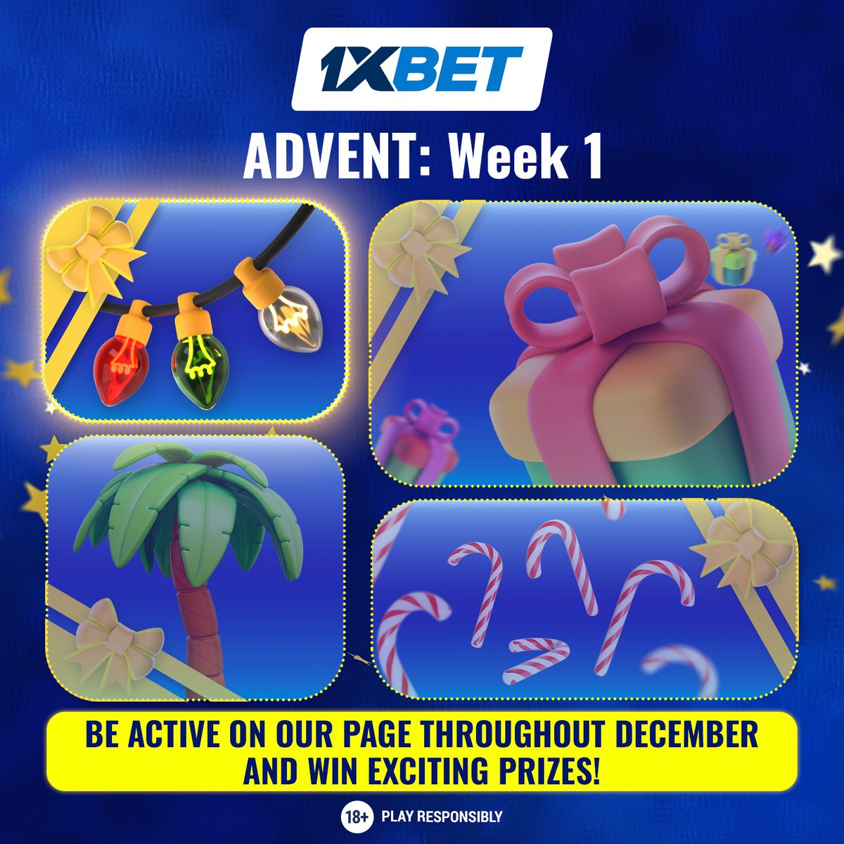 1xbetngofficial's tweet photo. 🎁 The holiday magic is here!

🎉 Join the 1xBet December Advent!

✨ How to participate?
1️⃣ Follow us.
2️⃣ Drop your ID below.
3️⃣ Be active: likes, comments, and shares boost your chances!

💡 Don’t miss this week’s surprise box—winners revealed Sunday! 
#1xBetAdvent https://t.co/RUqETaxrqw