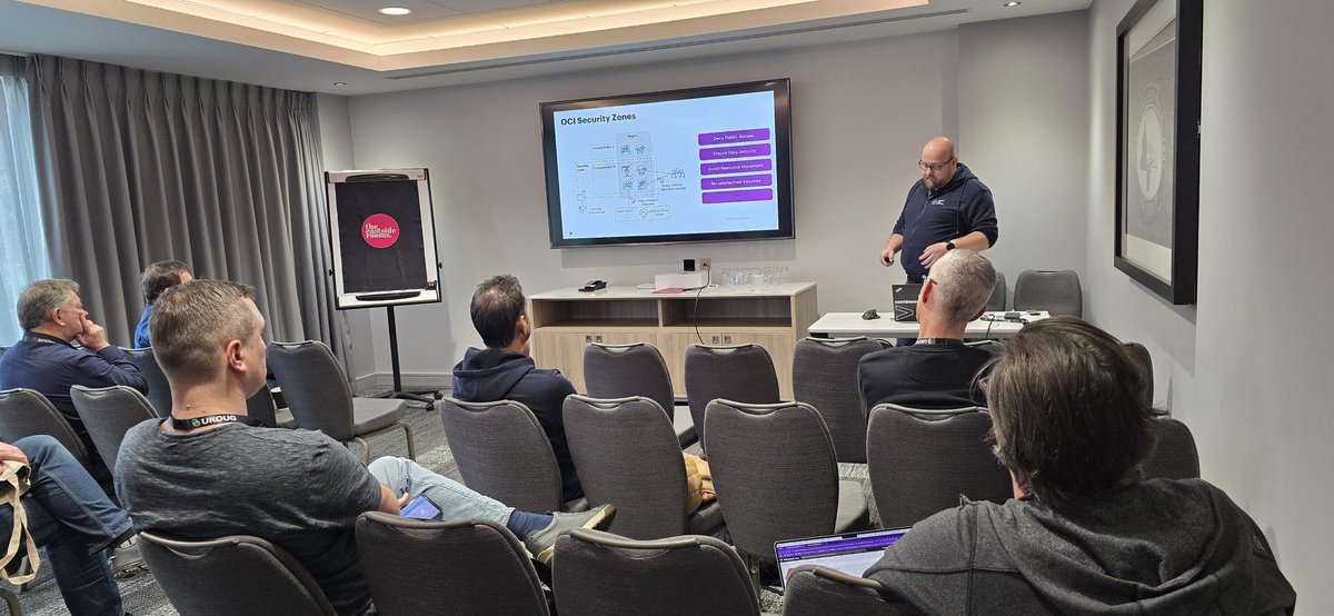 sai_penumuru's tweet photo. Attending Oracle Cloud Infrastructure Security - How secure is your account? by Martin at  #ukougdiscover24 Excited to learn about best practices and tools to secure OCI accounts. Stay tuned for key takeaways! #OracleCloud #OCI #Cybersecurity @martinberger_ch
@KonradHaefeli @stefanoehrli
@UKOUG