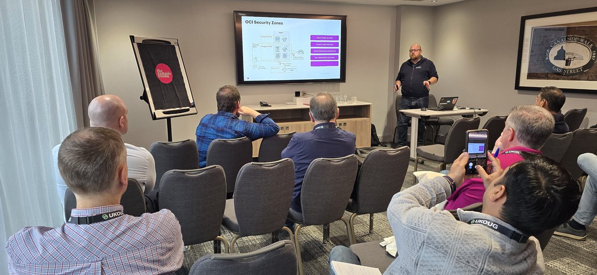 Attending Oracle Cloud Infrastructure Security - How secure is your account? by Martin at  #ukougdiscover24 Excited to learn about best practices and tools to secure OCI accounts. Stay tuned for key takeaways! #OracleCloud #OCI #Cybersecurity @martinberger_ch
<a href="/KonradHaefeli/">Konrad Haefeli</a>