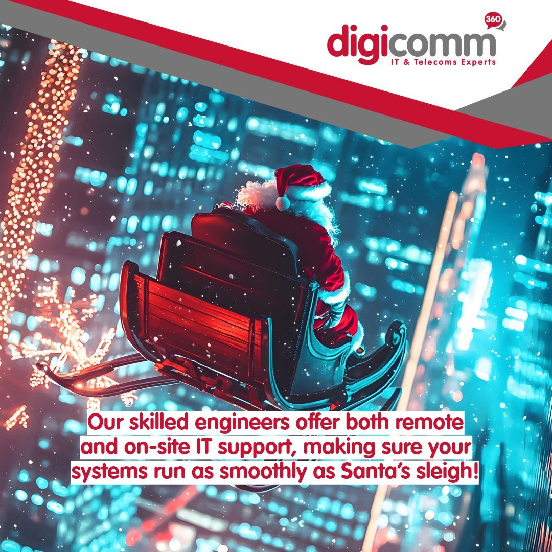 digicomm360's tweet photo. 🎄🔧 Another Reason to Choose Digicomm360... 🎅💻

Expert IT Support! 🎁✨

🎅🛷 We’re always ready to resolve any issues quickly, minimising downtime and keeping your business productive—no matter how busy the Christmas season gets! 🎄💼

#ExpertITSupport #ChristmasTech https://t.co/yMsYoeQ00V