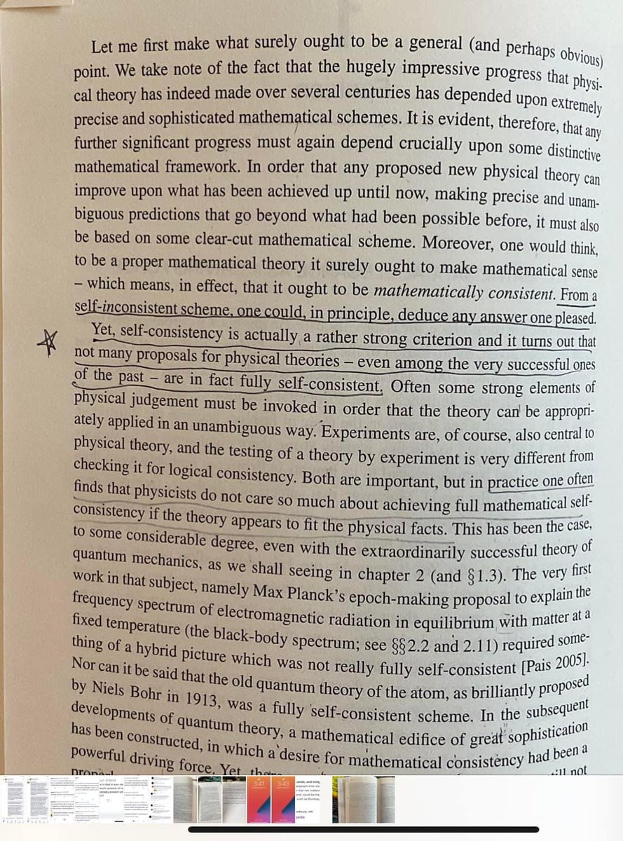 snchou0's tweet photo. @Hassaan_PHY Penrose giving us a dose of reality on mathematical consistency of theories in physics https://t.co/gp7IRbR7xO
