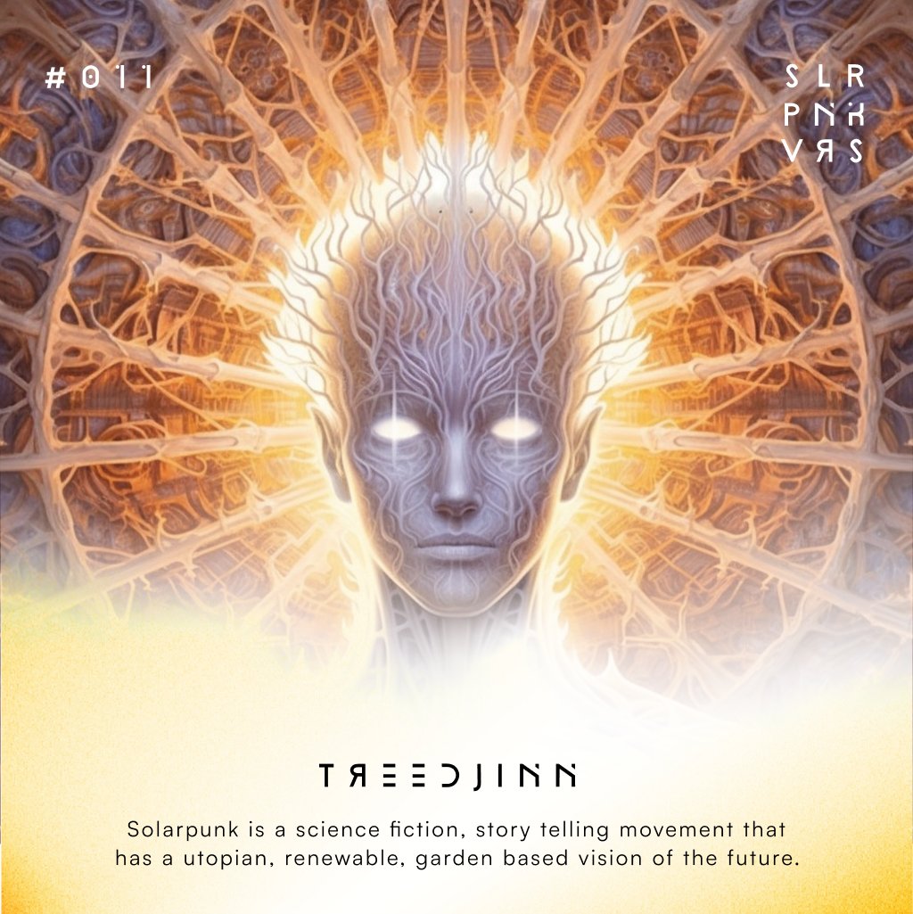 #Solarpunk is a science fiction, story telling movement that has a utopian, renewable, garden based vision of life. 

<a href="/TreeDjinn/">TreeDjinn</a>