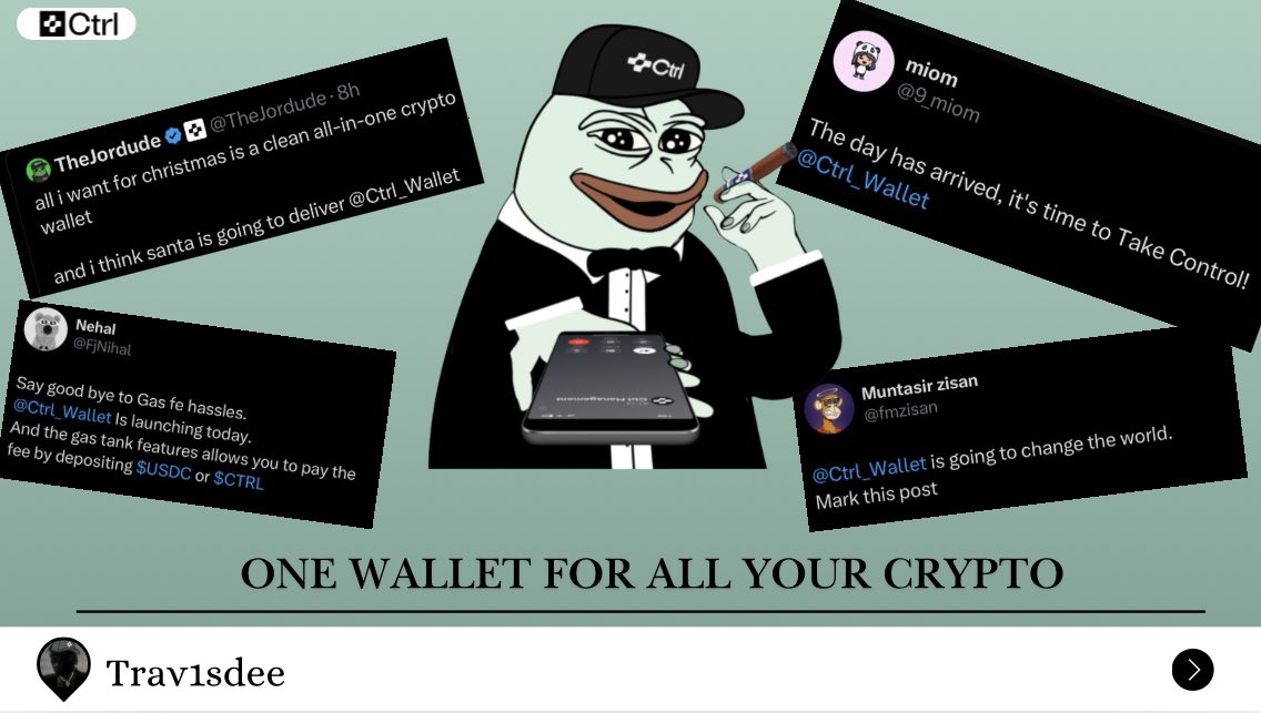 trav1sdee's tweet photo. Everyone is excited for the big day…the @Ctrl_Wallet extension launches today🥳🥳 Christmas came aarly💫🔥 @Kikachukwu9 @TheJordude @goitbykojiro Time to take ctrl! https://t.co/bv1XKHKAhd