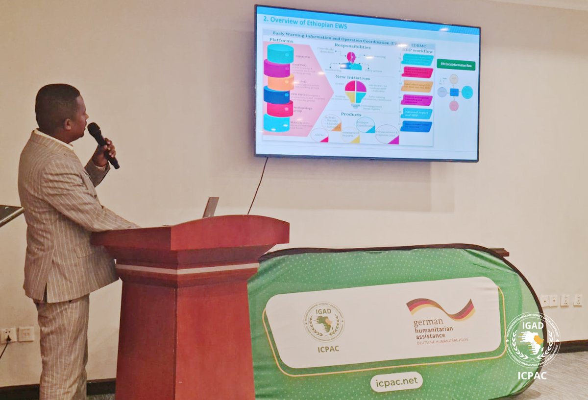 IGAD_CPAC's tweet photo. ℹ️Day 1 of the #EWSWorkshop kicks off in #AddisAbaba, Ethiopia 🇪🇹! Stakeholders from the #IGAD region are meeting to strengthen multi-hazard early warning systems, aiming to build resilience against climate-induced disasters. #EW4ALL https://t.co/WmB1QpX6Ff