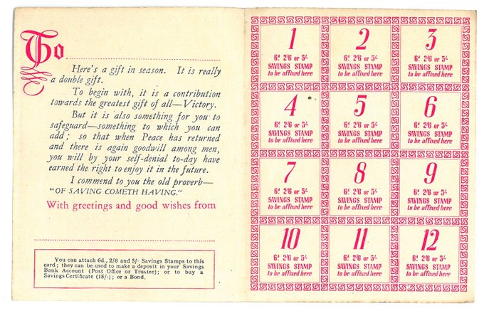 Archives Wales (@archiveswales) on Twitter photo During WW2 Christmas shopping was much harder, with a lack of luxuries & gifts on the market. The British public were encouraged to save & make '... a contribution to the greatest gift of all- Victory' via saving stamps.
<a href="/SwanUniArchives/">RB Archives</a>
#ArchiveAdventCalendar #ChristmasGifts During WW2 Christmas shopping was much harder, with a lack of luxuries & gifts on the market. The British public were encouraged to save & make '... a contribution to the greatest gift of all- Victory' via saving stamps.
<a href="/SwanUniArchives/">RB Archives</a>
#ArchiveAdventCalendar #ChristmasGifts