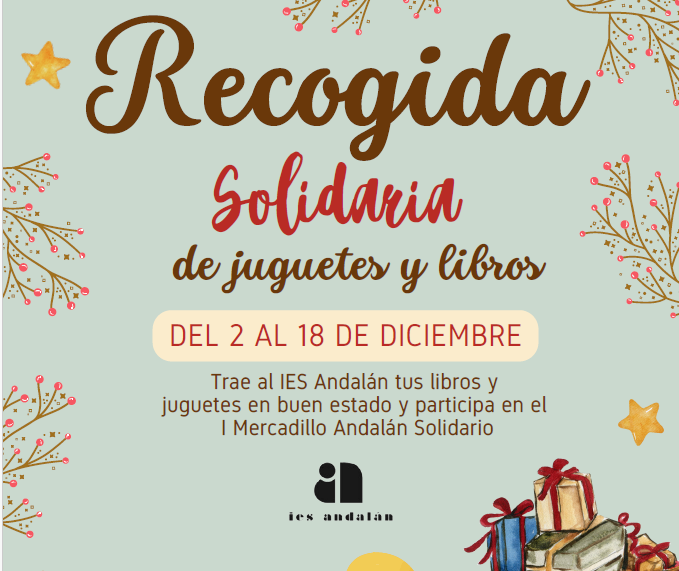 fpandalanciclos's tweet photo. 🔴📅 Recogida solidaria de juguetes y libros en IES Andalán del 2 al 18 de diciembre. https://t.co/PwZhmGT0jJ