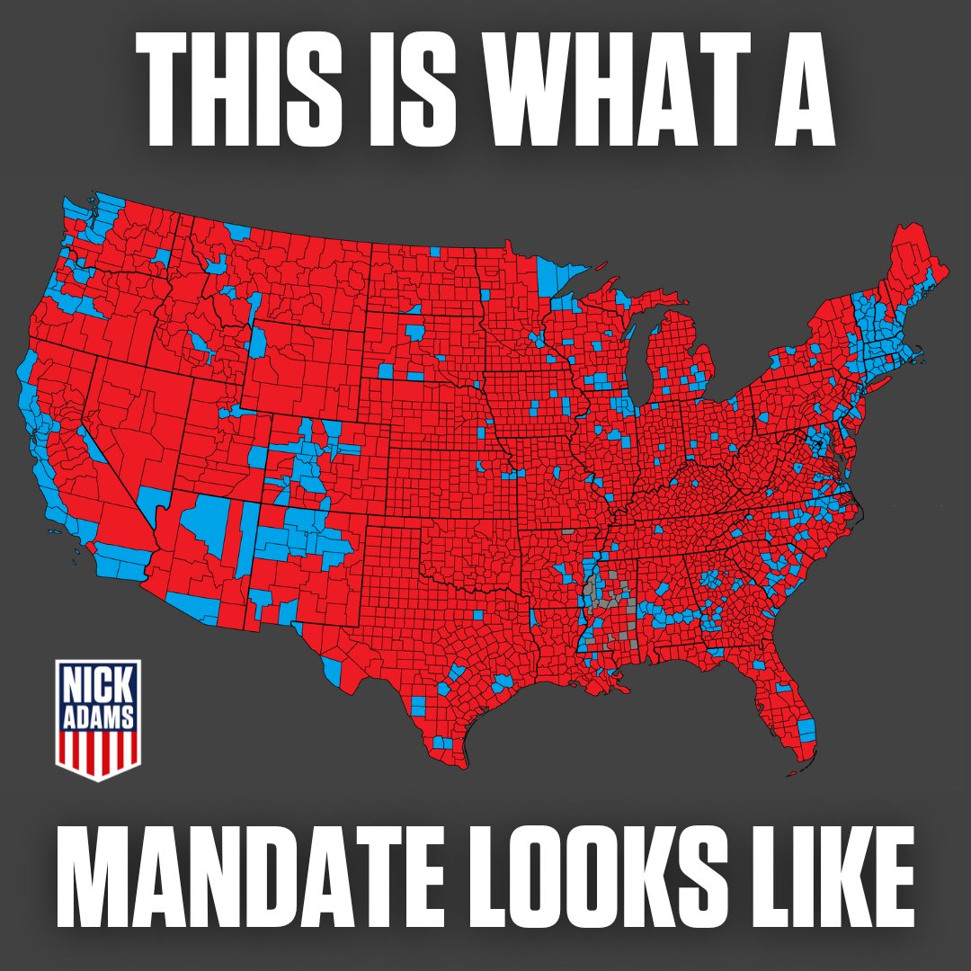 NickAdamsinUSA's tweet photo. Sorry liberals, President Trump has an indisputable mandate to lead! https://t.co/h1FFfvzfTm