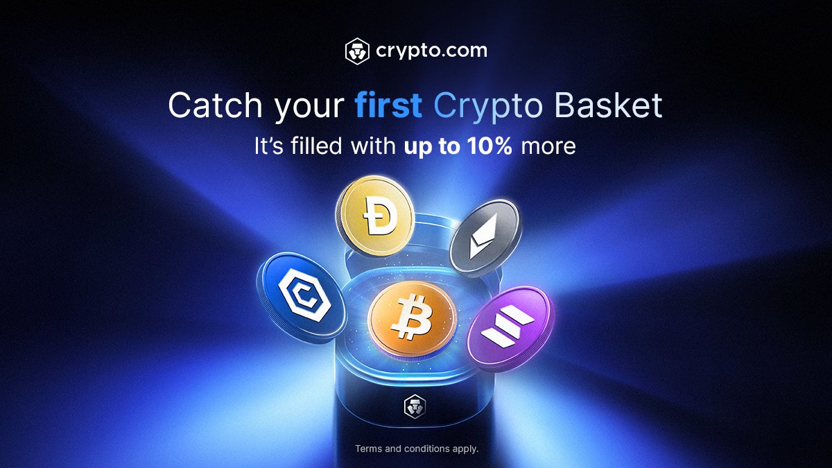 Score a rebate of up to US$200 in $CRO on your Crypto Basket purchase 🧺  100 lucky participants will win! The larger your purchase, the higher your  potential rebate 🎁 📆 2