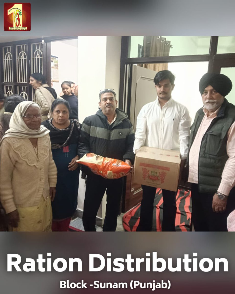 DSSNewsUpdates's tweet image. &quot;The true essence of life lies in giving to those in need.&quot;
Inspired by the teachings of Saint Dr. MSG Insan, volunteers from Dera Sacha Sauda Sunam, Punjab, exemplified the power of compassion by distributing monthly grocery kits to families in need. Their selfless efforts are a…