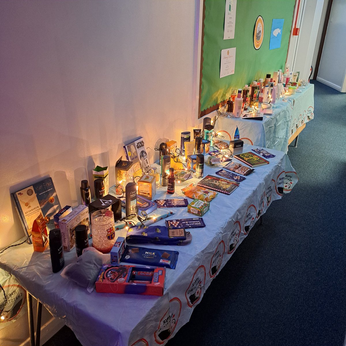 Everything is set for a magical Christmas Shop at Harry Hotspur CE Primary.
