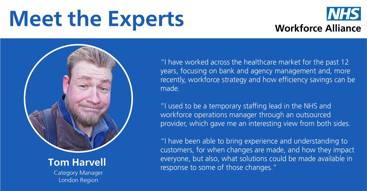👩‍💼Meet the Experts who work for NHS Workforce Alliance

Tom Harvell has worked for large NHS organisations on workforce operations and for a supply chain organisation managing spend in a social care setting.

No-one is better placed to help with your #NHSworkforce challenges.