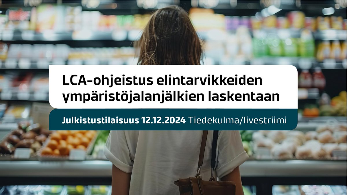 Oletko kiinnostunut ruoan ympäristöjalanjälkien laskennasta? Tarvitseeko yrityksesi ohjeistuksen, kuinka lasketaan ruokatuotteen ympäristövaikutukset alkutuotannosta lautaselle saakka?
✳️Ruoka-LCA-laskentaohjeistuksen julkistus 12.12. Tiedekulmassa &amp; etänä lyyti.fi/reg/RuokaLCA_l…