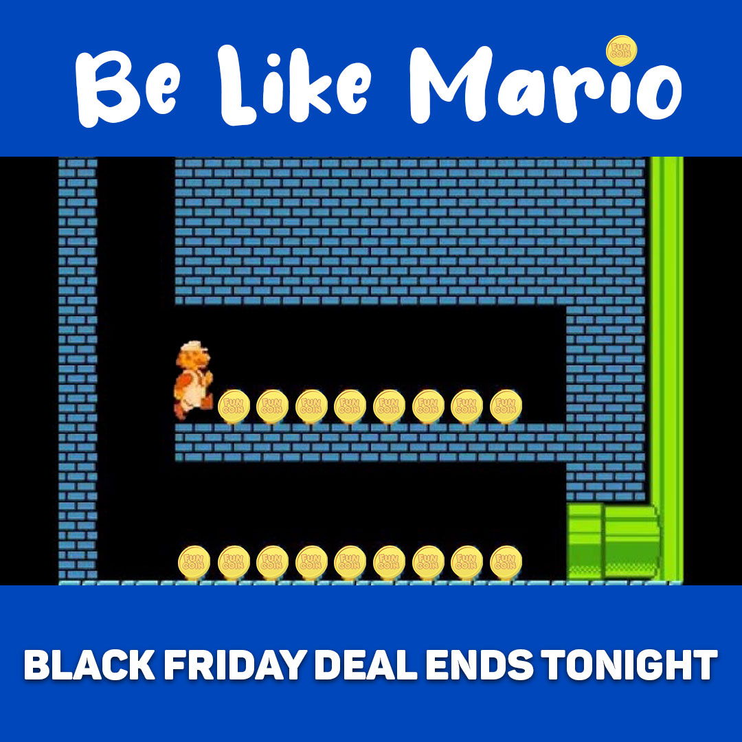 ⏳ Last chance! Go for the gold 💛 this Black Friday with FunHub! Collect as many FunCoins as you can before the deal ends at MIDNIGHT TONIGHT! 💥 Don't miss out—unlock the fun now! 🎮✨