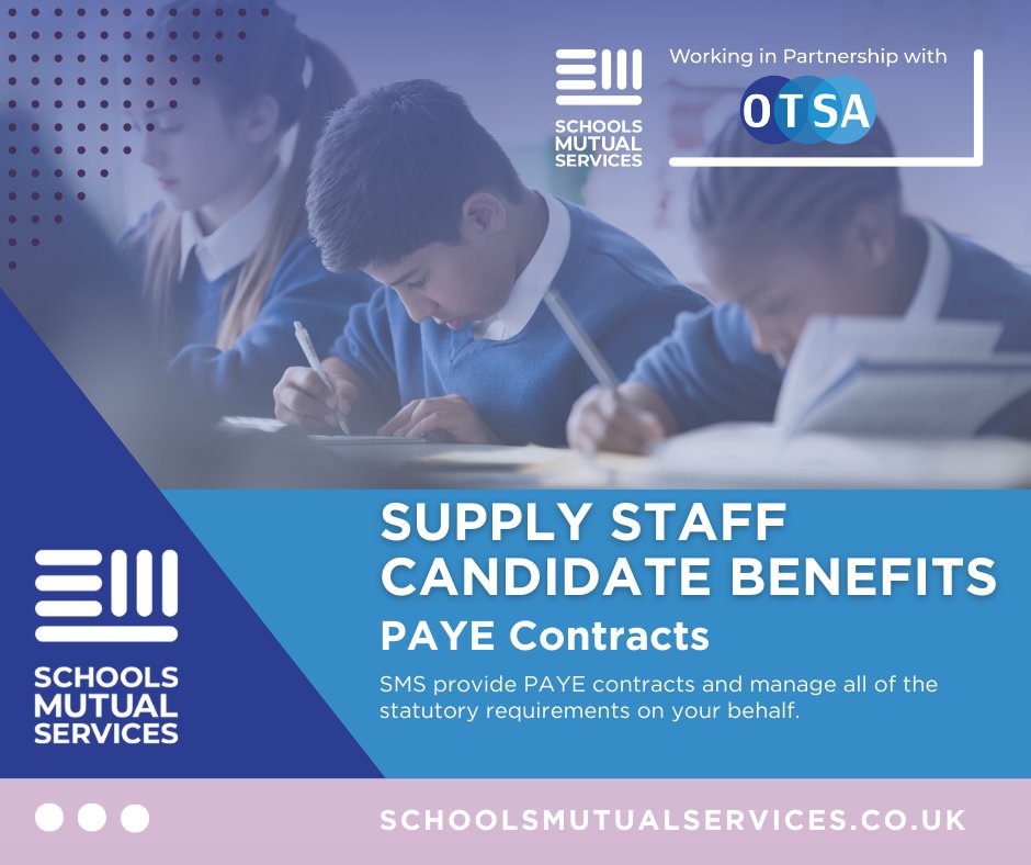 OTSA Professional Development (@otsacpd) on Twitter photo OTSA has partnered with Schools Mutual Services to offer better pay and employment conditions for supply staff, while reducing costs for schools. Applications now open. schoolsmutualservices.co.uk/otsa-schools-m… <a href="/schools_mutual/">Schools Mutual Services</a> #teachingjobs #supplyteacher OTSA has partnered with Schools Mutual Services to offer better pay and employment conditions for supply staff, while reducing costs for schools. Applications now open. schoolsmutualservices.co.uk/otsa-schools-m… <a href="/schools_mutual/">Schools Mutual Services</a> #teachingjobs #supplyteacher