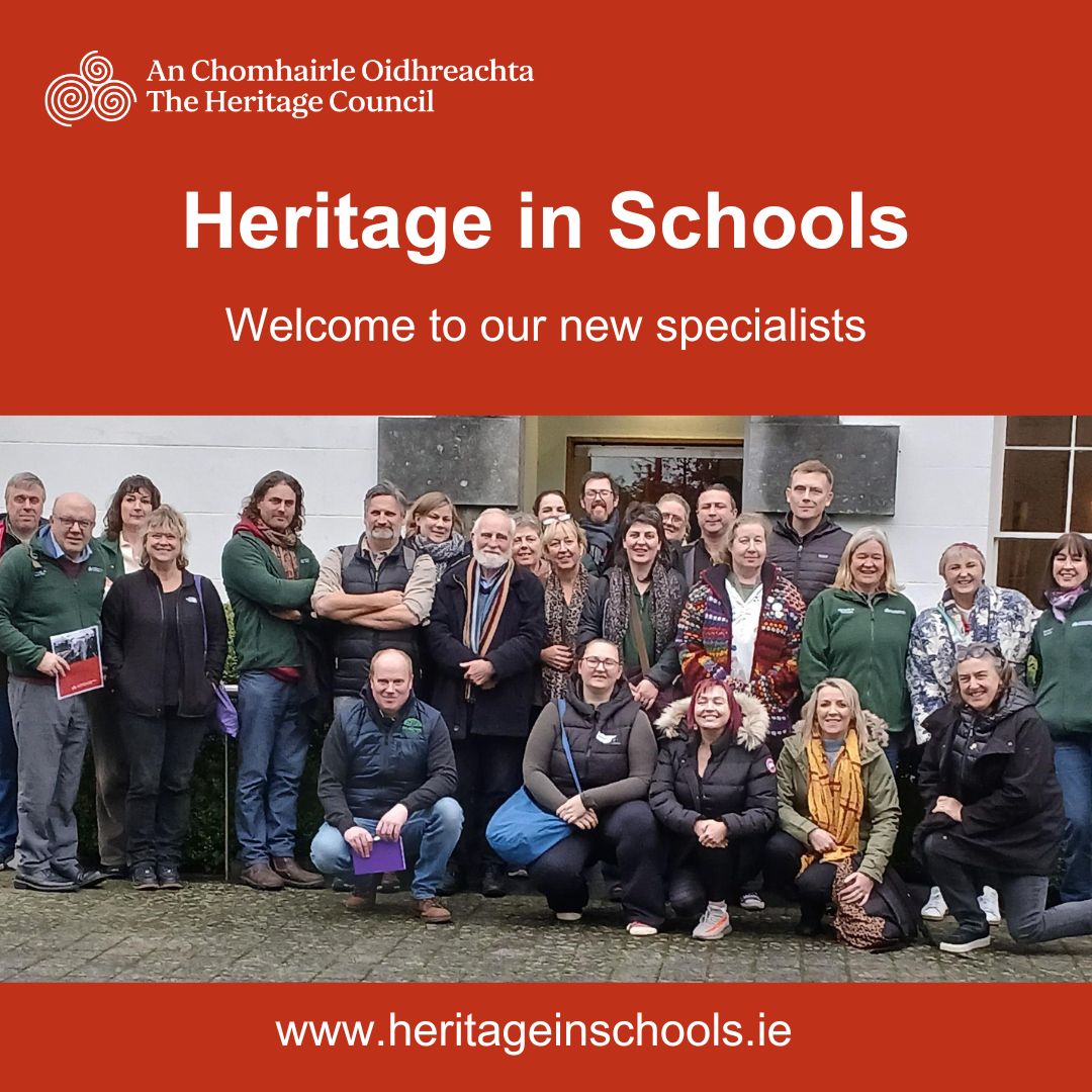 The Heritage Council (@heritagehubire) on Twitter photo Last week we welcomed 24 new Heritage in Schools Specialists to our HQ in Kilkenny for their induction day!
These talented individuals bring a wealth of expertise and passion to our Heritage in Schools Programme and we can’t wait to introduce them to you. Their profiles will go Last week we welcomed 24 new Heritage in Schools Specialists to our HQ in Kilkenny for their induction day!
These talented individuals bring a wealth of expertise and passion to our Heritage in Schools Programme and we can’t wait to introduce them to you. Their profiles will go