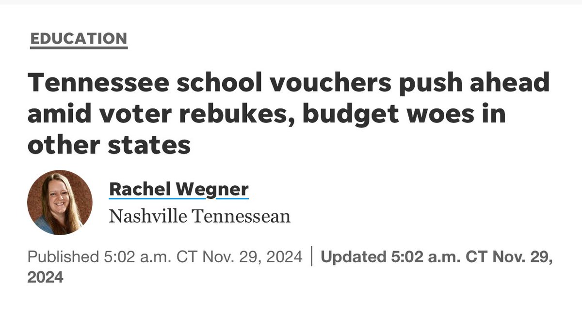 Josh Cowen (@joshcowenmsu) on Twitter photo Ignoring both voters and data is canonical right-wing ideology. 
tennessean.com/story/news/edu… Ignoring both voters and data is canonical right-wing ideology. 
tennessean.com/story/news/edu…