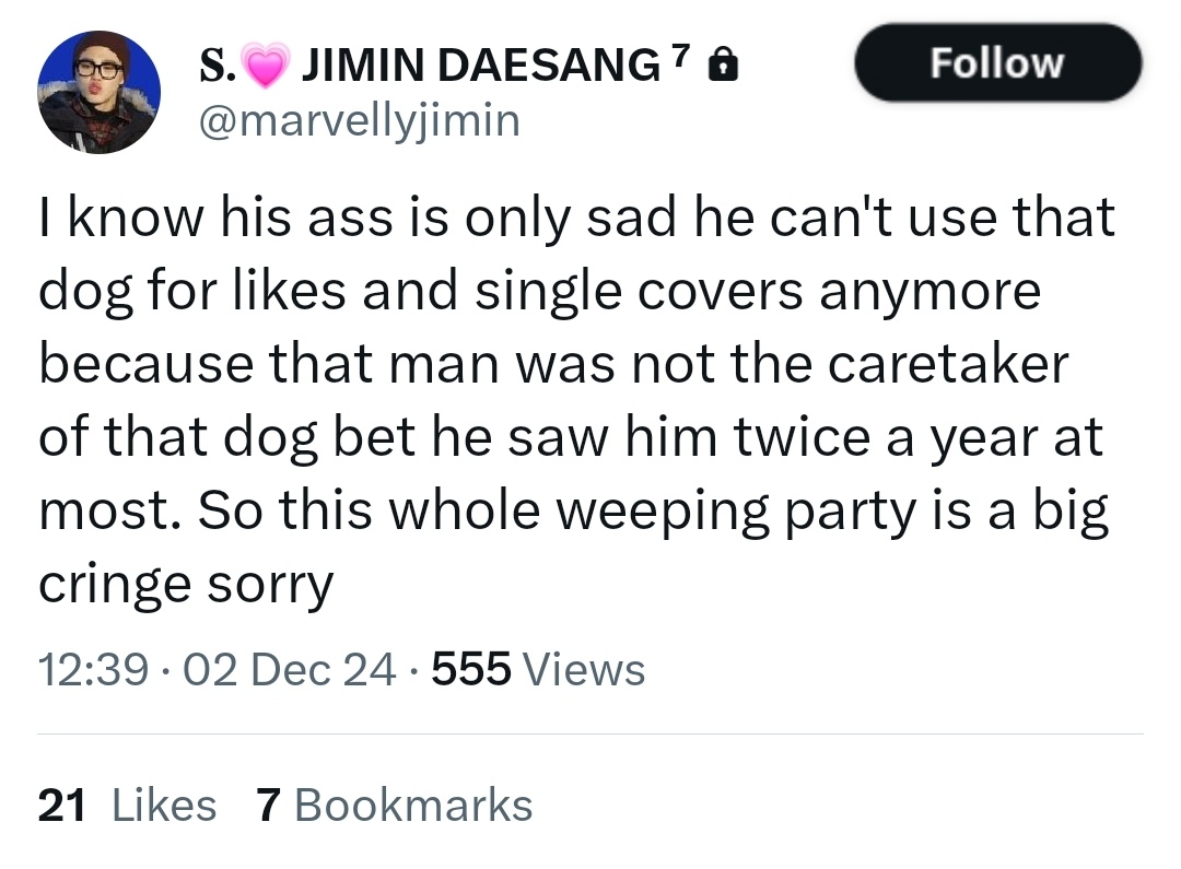 Totally psychopath behavior like wtf  ?? 

Report and block 
X.com/marvellyjimin