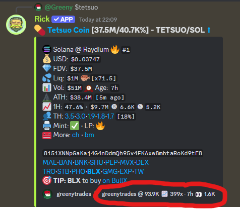 Faded a 400x trade on $TETSUO LOL

Definitely a multi 6 fig trade fumble.
But hey we bounce back from these.

Rather than getting angry or being frustrated I move onto the next opportunity. 

The best part about this is I'm putting myself in the right situations.