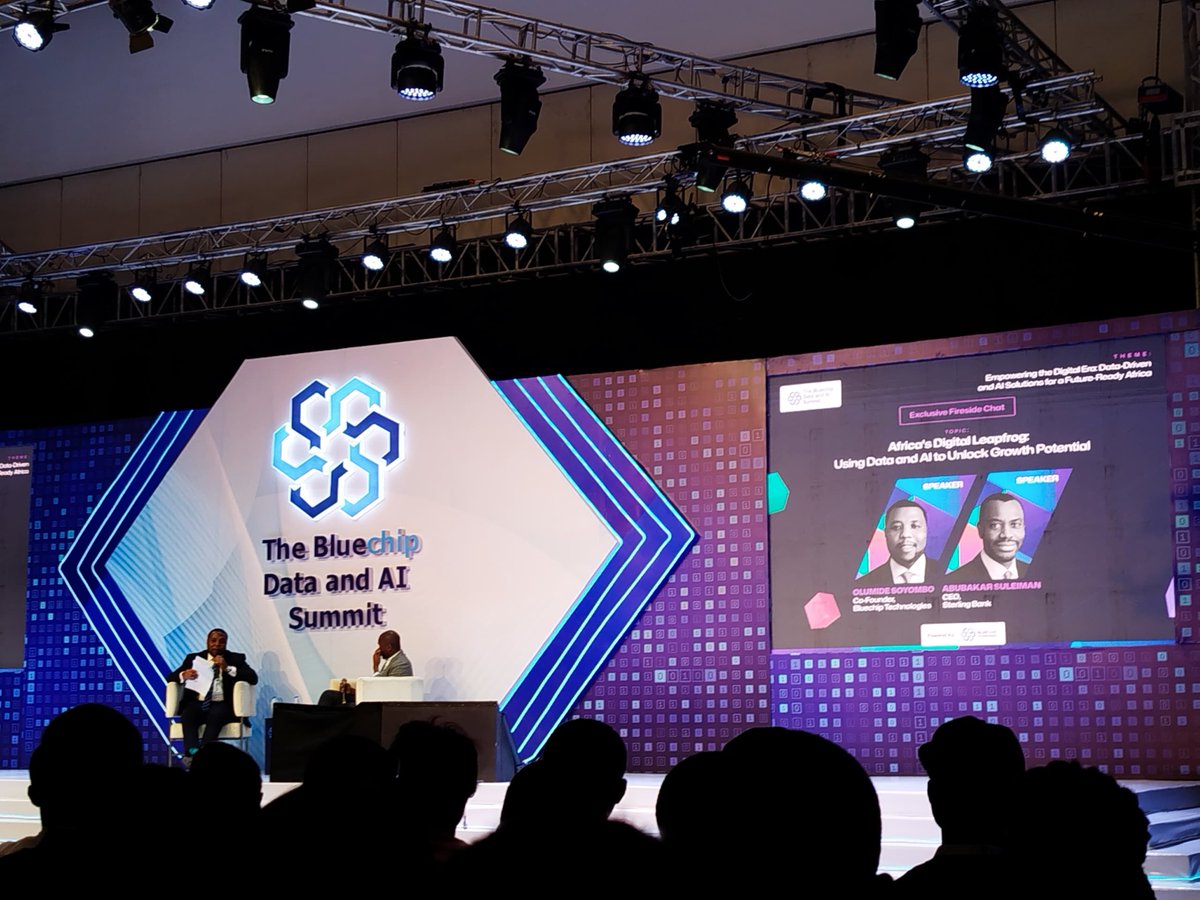 DESOLUTION01's tweet image. Using Data and AI to unlock Growth potential by Abubakar Suleiman CEO Sterling Bank.

#BluechipDataAISummit2024
#DataAISummit2024 #BluechipTech #Innovation #FutureOfAI #empoweringthedigitalera
