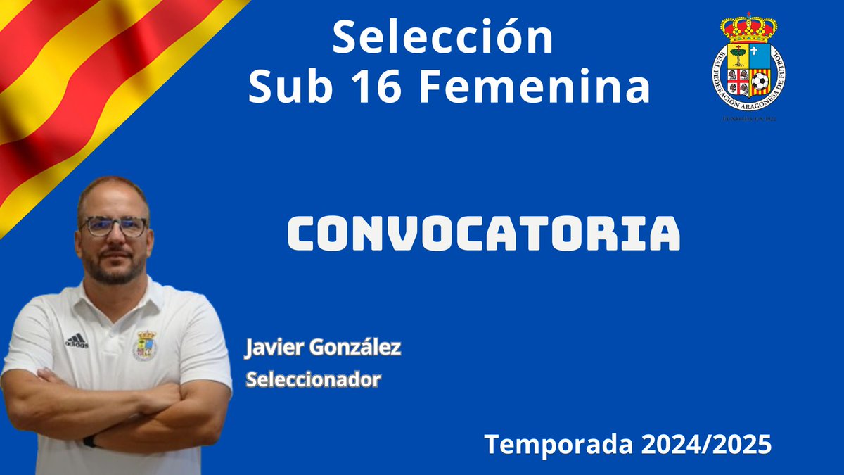 #RFAF 𝗦𝗘𝗟𝗘𝗖𝗖𝗜𝗢𝗡𝗘𝗦 I SUB 16 FEMENINA

📍El seleccionador Sub 16, Javier González realiza una nueva citación de cara al partido de preparación ante <a href="/fedfutnavarra/">Federación Navarra de Fútbol</a> 
 
 🗓️Miércoles, 4 diciembre
 🕕18:00
 🏟️Malón de Echaide, Cascante

Convocadas 👇
futbolaragon.com/pnfg/NBdd_LstD…