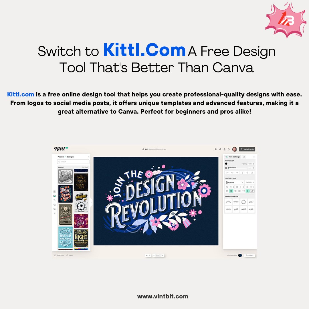 vintbit's tweet photo. Tired of Canva? Try https://t.co/hCdAPvXbs9—a free, user-friendly design tool that’s perfect for your creative needs! https://t.co/zO60fhhwgv
