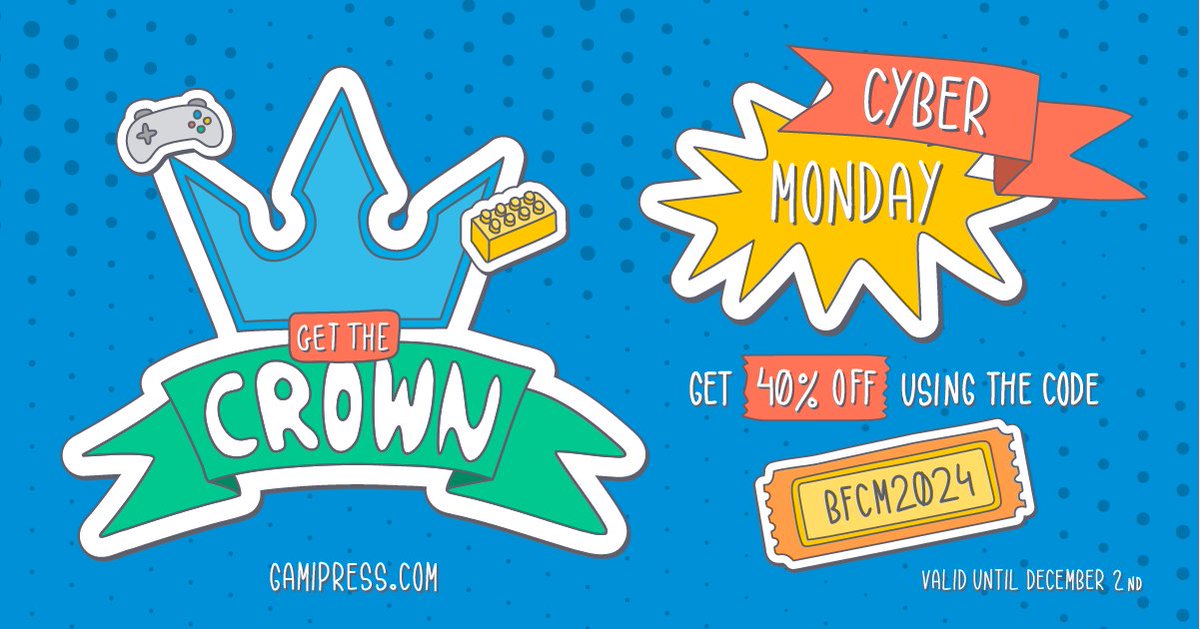 GamiPress's tweet image. Time to add #gamification to your #WordPress with our #CyberMonday sales! 🎉
Use the discount code BFCM2024 to get a 40% off in all your purchases here: 👇
gamipress.com/pricing/
*Valid until December 2nd