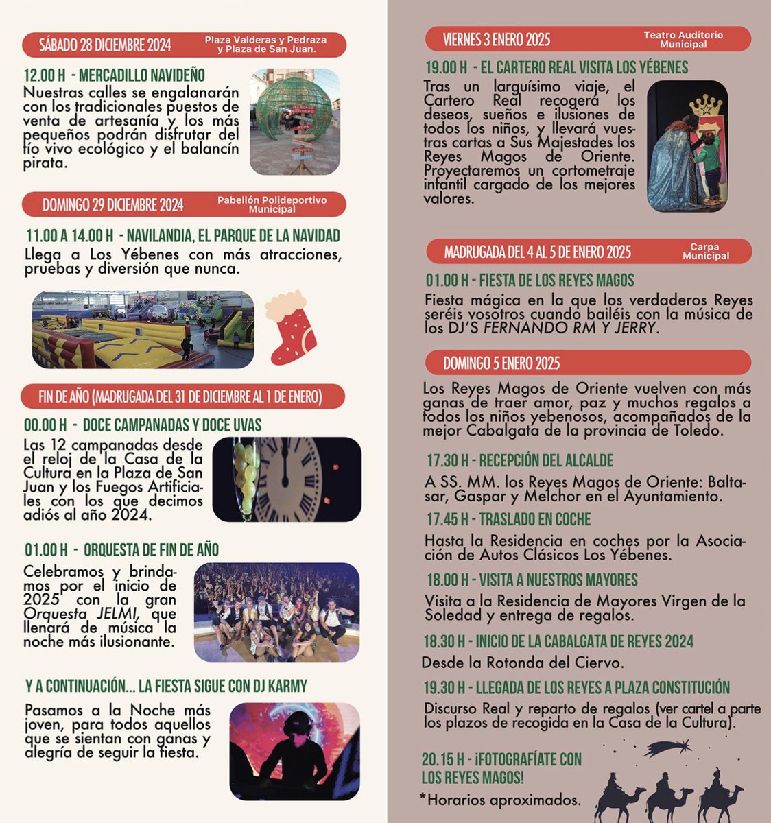 Os presentamos la programación navideña para las celebraciones 2024-2025. Este año, las actividades prometen llenar de alegría, tradición y cultura cada rincón del municipio.

🎅 bit.ly/NavidadLosYebe…

"Celebra con nosotros la magia de la Navidad"
#NavidadLosYébenes #LosYébenes