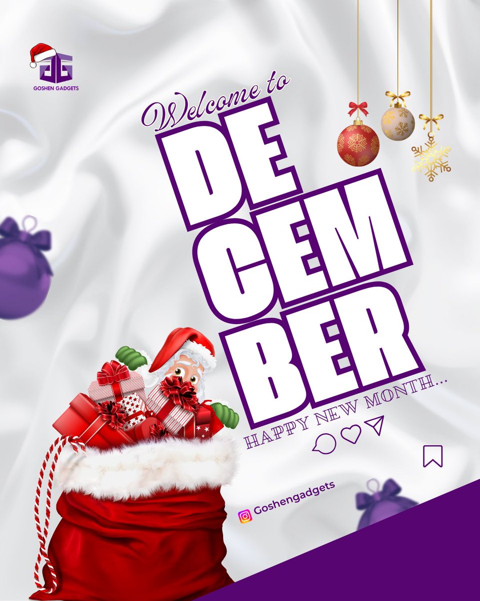 Goshengadgets's tweet image. 🎄 December is here! 🎁 The season of giving, sharing, and endless tech deals! Stay tuned for amazing offers from #GoshenGadgets. 

Let’s make your holiday bright and tech-savvy! 🌟

Happy New Month! 💜

 #DecemberVibes #TechForTheHolidays