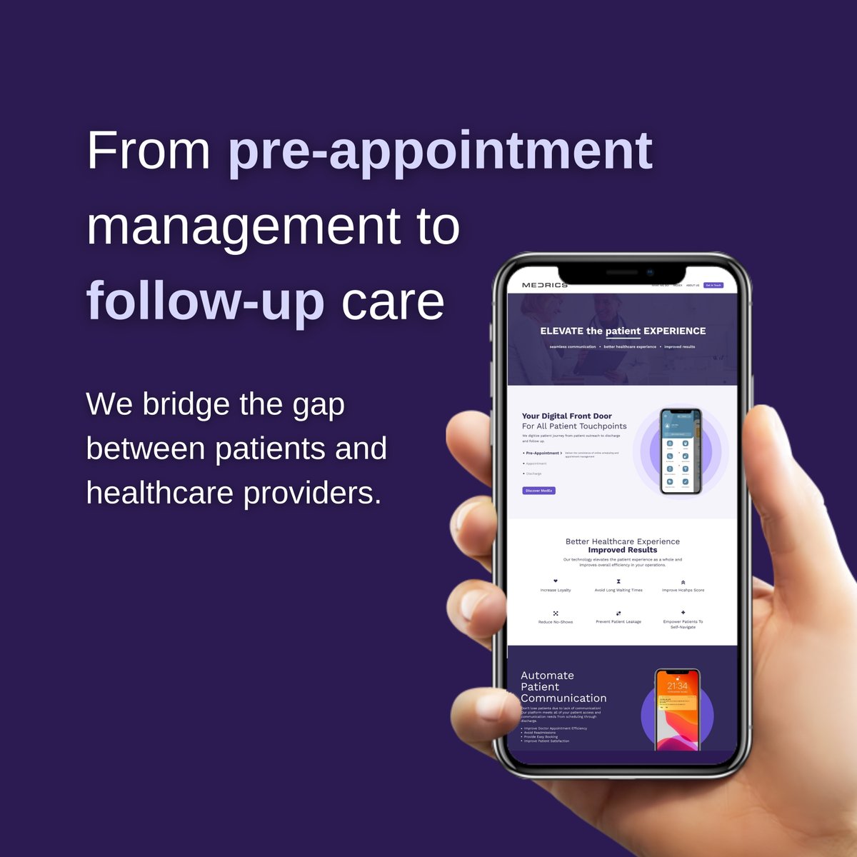 medricscorp's tweet photo. We help healthcare organizations deliver superior, patient-centered care across the continuum. Together, we can redefine what quality care means.  

Discover more about our services and how we are transforming healthcare: https://t.co/Qfl80aeqQ9

#DigitalHealthcare  #Medrics https://t.co/KsafRM2XVx