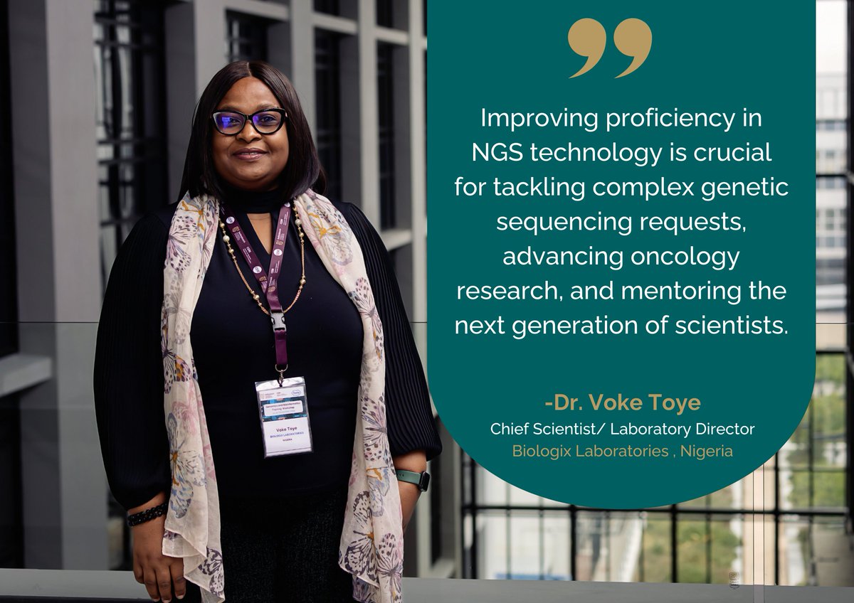 ceri_news's tweet photo. @Roche Meet Dr. @VokeToye, Founder &amp; Lab Director at Biologix Laboratories, Nigeria.  She recently attended the Roche-CERI KAPA DNA Library Prep Training to further empower future biotech leaders.  #CERITraining @Roche https://t.co/aCYnLotZEj