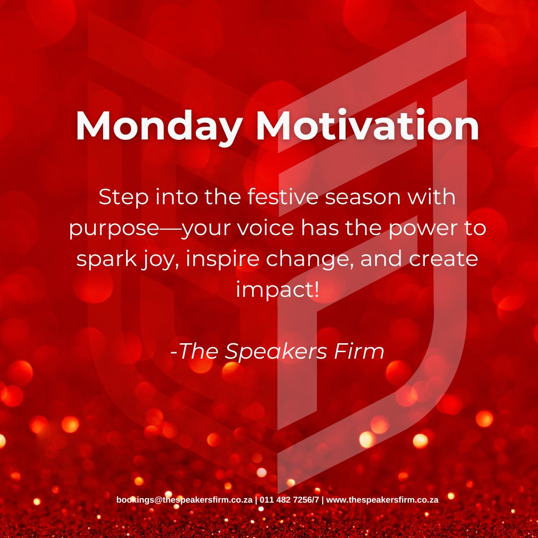 speakersfirm's tweet photo. As the festive season unfolds, remember the power of your voice. It can spark joy, inspire change, and leaves a lasting impact. Let’s step into this week with purpose and make every moment count! 💬🎄
https://t.co/oQNgfk0N5Z

#FestiveMotivation #ImpactfulVoices #TheSpeakersFirm https://t.co/ZZ3g0jx7ix