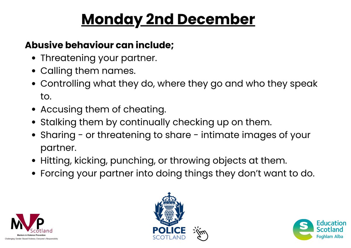 MVP Scotland (@mvpscot) on Twitter photo 16 days of activism - Day 8️⃣‼️
<a href="/PoliceScotland/">Police Scotland</a> <a href="/PSsafercomms/">Police Scotland Safer Communities</a> <a href="/EducationScot/">Education Scotland</a> <a href="/ESInclusionTeam/">EdScot Inclusion Wellbeing & Equalities</a>
youtu.be/lvLRhKpyG9k?si… 16 days of activism - Day 8️⃣‼️
<a href="/PoliceScotland/">Police Scotland</a> <a href="/PSsafercomms/">Police Scotland Safer Communities</a> <a href="/EducationScot/">Education Scotland</a> <a href="/ESInclusionTeam/">EdScot Inclusion Wellbeing & Equalities</a>
youtu.be/lvLRhKpyG9k?si…