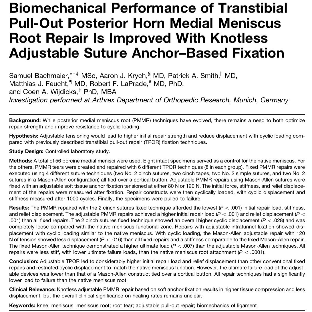 ✨NEW Episode is LIVE✨ We chat w/ <a href="/DrKrych/">Dr. Aaron J. Krych</a> all about advances in medial meniscus root repair — including necessary imaging, non-op treatment &amp; the best suture configuration and fixation technique to optimize healing &amp; patient outcomes… check it out! <a href="/AshleyBassettMD/">Dr. Ashley J. Bassett</a> <a href="/cloganmd/">Catherine Logan, MD, MBA</a>