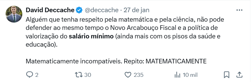 Escrevi isso em janeiro deste ano. Agora, em dezembro, adivinhem só: a atual regra de valorização real do salário mínimo está sendo atacada para manter o teto em pé. A luta é contra o teto de gastos.