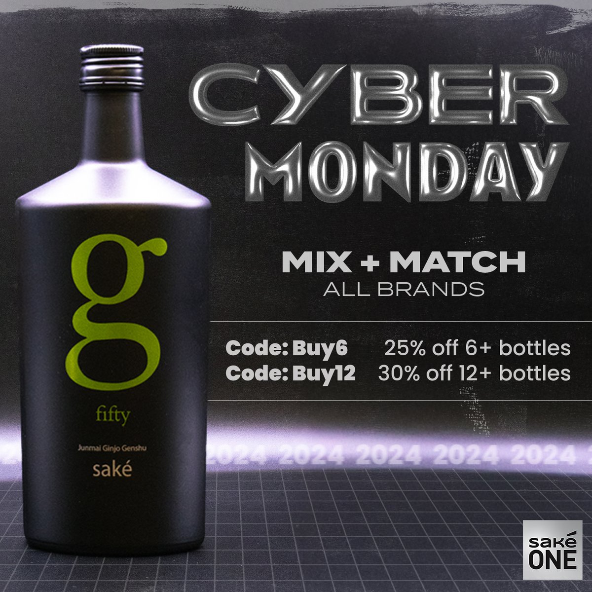 🚨 Cyber Monday Deal Alert! 🚨
The Black Friday savings are still on! 🥂

✅ 25% OFF 6-bottle purchases: Code: Buy6
✅ 30% OFF 12-bottle purchases Code: Buy12

Don’t wait—this deal ends tonight! ⏳
🛍️ Shop now: sakeone.com

#cybermonday #sale