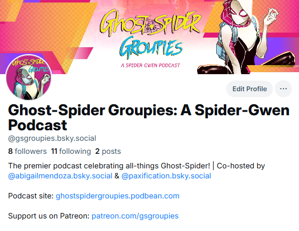 Ghost-Spider Groupies: A Spider-Gwen Podcast tweet media