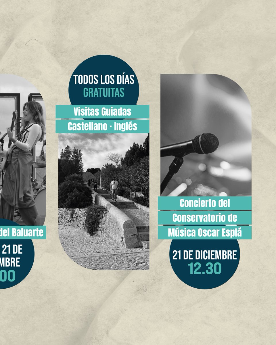 ✨ Diciembre en el Castillo de Santa Bárbara ✨

Este mes, llena tus días de historia, cultura y sabor:

¡Planifica tu visita y vive un diciembre inolvidable en Alicante! 🏰✨