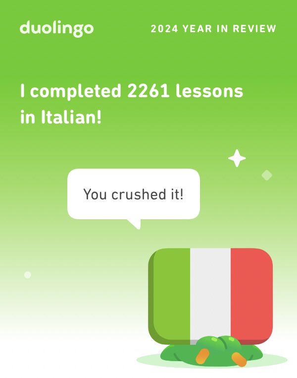 Look what I learned on Duolingo in 2024! #Duolingo365