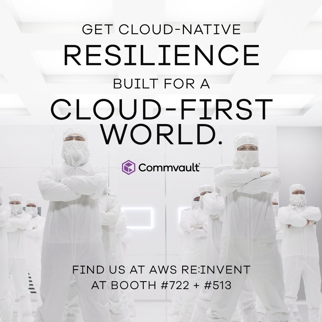 vladan's tweet photo. Are you going to #AWSReInvent? You would not want to miss @Commvault 's Clumio Backtrack - allow instant recovery of data from Amazon S3 when you have versioning enabled (do you, right?). Demos at Booth #513 and 722 #cyberresilience #cleanroom #cloudbacktrack https://t.co/27Yi925pEG