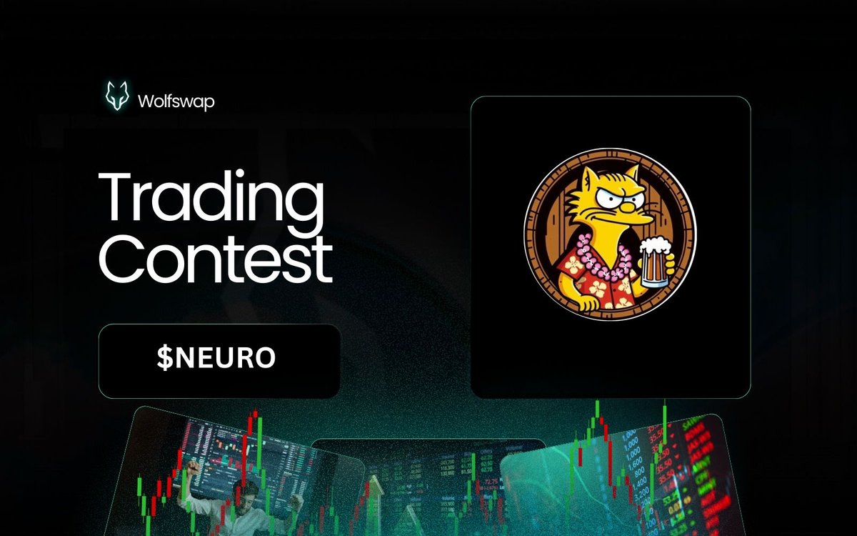 FLASH NEWS: <a href="/croneuroticat/">NeurotiCat</a> hosting a trading contest RIGHT NOW on Wolfswap!

Contest ends: 9th Dec
PRIZE POT: 175M $NEURO

Only on Wolfswap 🟢