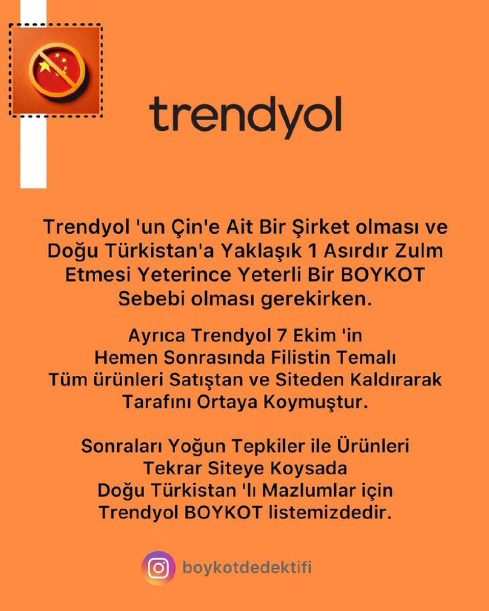 Zulüme ortak olan #trendyol Boykot 👇