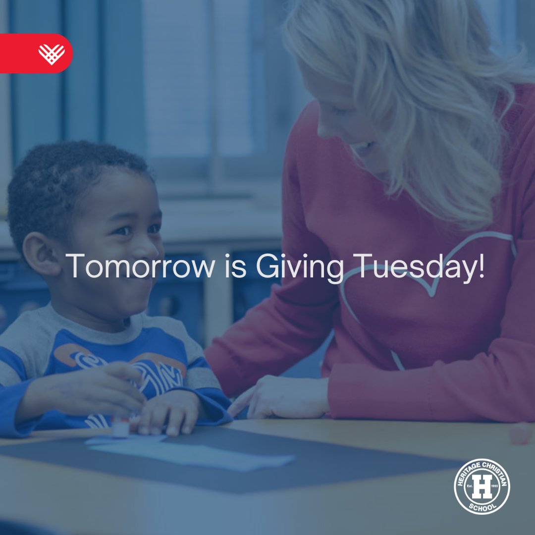 This #GivingTuesday, let’s unite to honor the amazing teachers and staff at Heritage Christian School. They inspire us every day—now it’s our chance to give back! 

The big day is almost here!  🙌 Be a part of blessing those who have poured so much into our community.