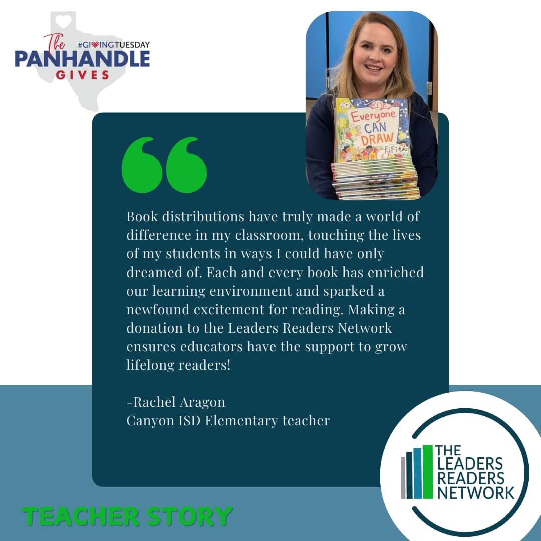 Our gratitude goes out to dedicated teachers like Mrs. Rachel Aragon who have worked to ensure her campus has the literacy resources provided to her by the generosity of our Texas Panhandle community.

Donate today to create more stories like this one.

thepanhandlegives.org/organizations/…