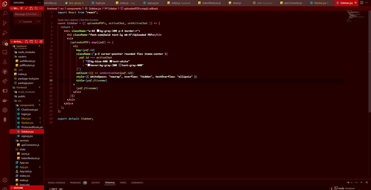 Divy_pandey_dev's tweet image. 02-12-2024-&amp;gt;Day 24/n days of Code.
Tasks completed today-
1. Completed the frontend part of  document Q&amp;amp;A platform using LLM.
Will be sharing the deployed project soon...
