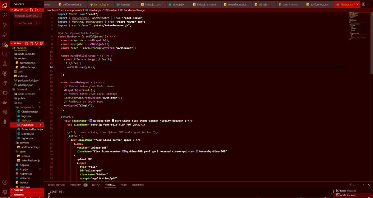 Divy_pandey_dev's tweet image. 02-12-2024-&amp;gt;Day 24/n days of Code.
Tasks completed today-
1. Completed the frontend part of  document Q&amp;amp;A platform using LLM.
Will be sharing the deployed project soon...