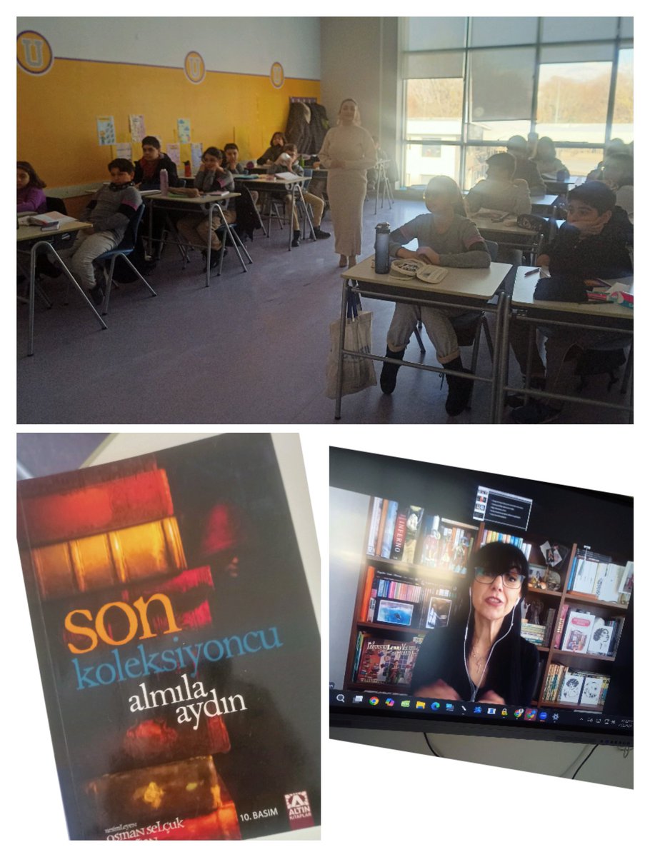 Handenkli's tweet photo. Bugün 6.sınıflarımız "Son Koleksiyoncu"adlı kültür kitabımızın yazarı Almıla Aydın ile tanıştılar ve kitapla ilgili söyleşi yaptılar.💜🙏🏻
@MUSTAFACAKIR28 
@hndnkml 
@murveticoz38 
@fatma_altuntop 
@cgds00 
@ugurkayseriokul https://t.co/t32wnsXgUe